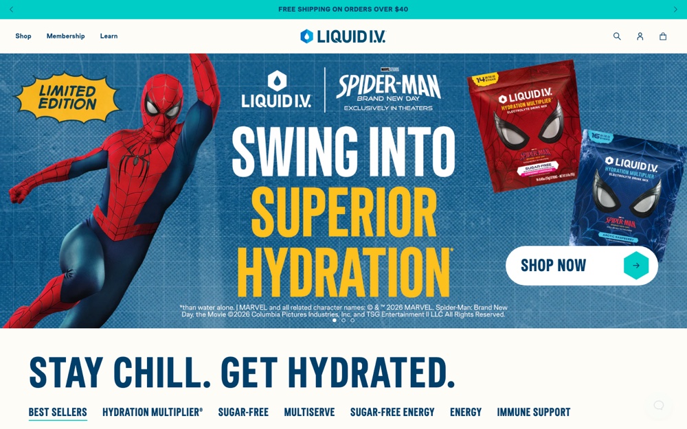 Liquid I.V. original landing page