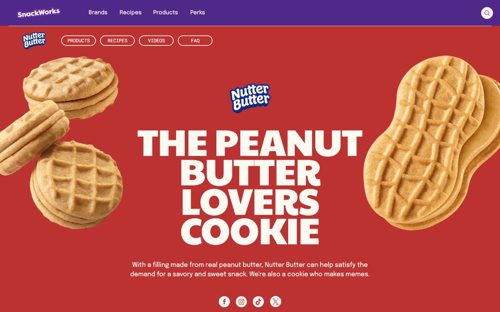 Nutter Butter original landing page